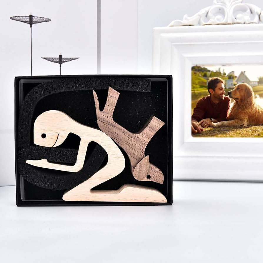 犬　木製インテリア(ハンドメイド） Amazon.co.jp: ISHINE ハンドメイド木製犬ギフト 犬好き、木彫り